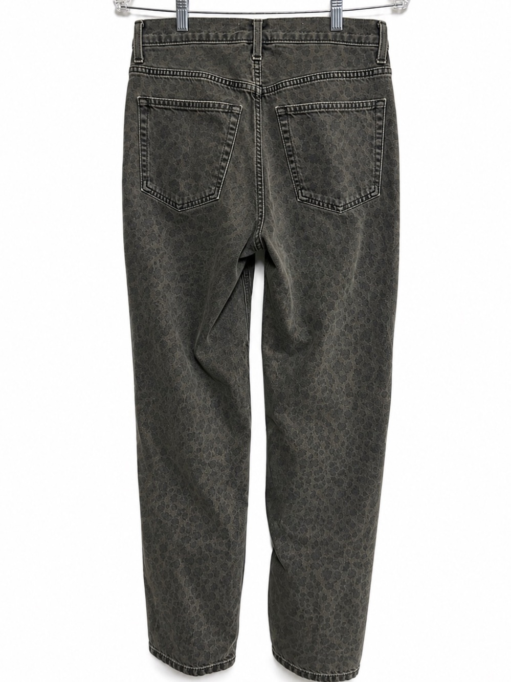 Leopard Print Baggy Jeans Gray Denim 90s Relaxed Mid Rise 6 - Picture 2 of 6
